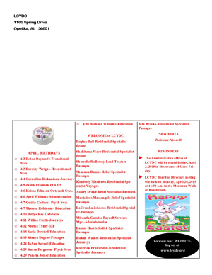 March-April 2015 Newsletter Page 3