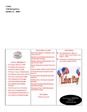 August 2015 Newsletter Page 3