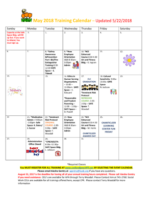 May 2018 Calendar