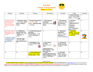 June 2018 Calendar