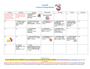 July 2018 Calendar