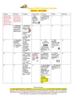 August 2018 Calendar